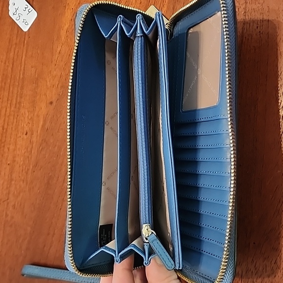 Michael Kors Jet Set Women's Wallet Blue - Picture 4 of 11